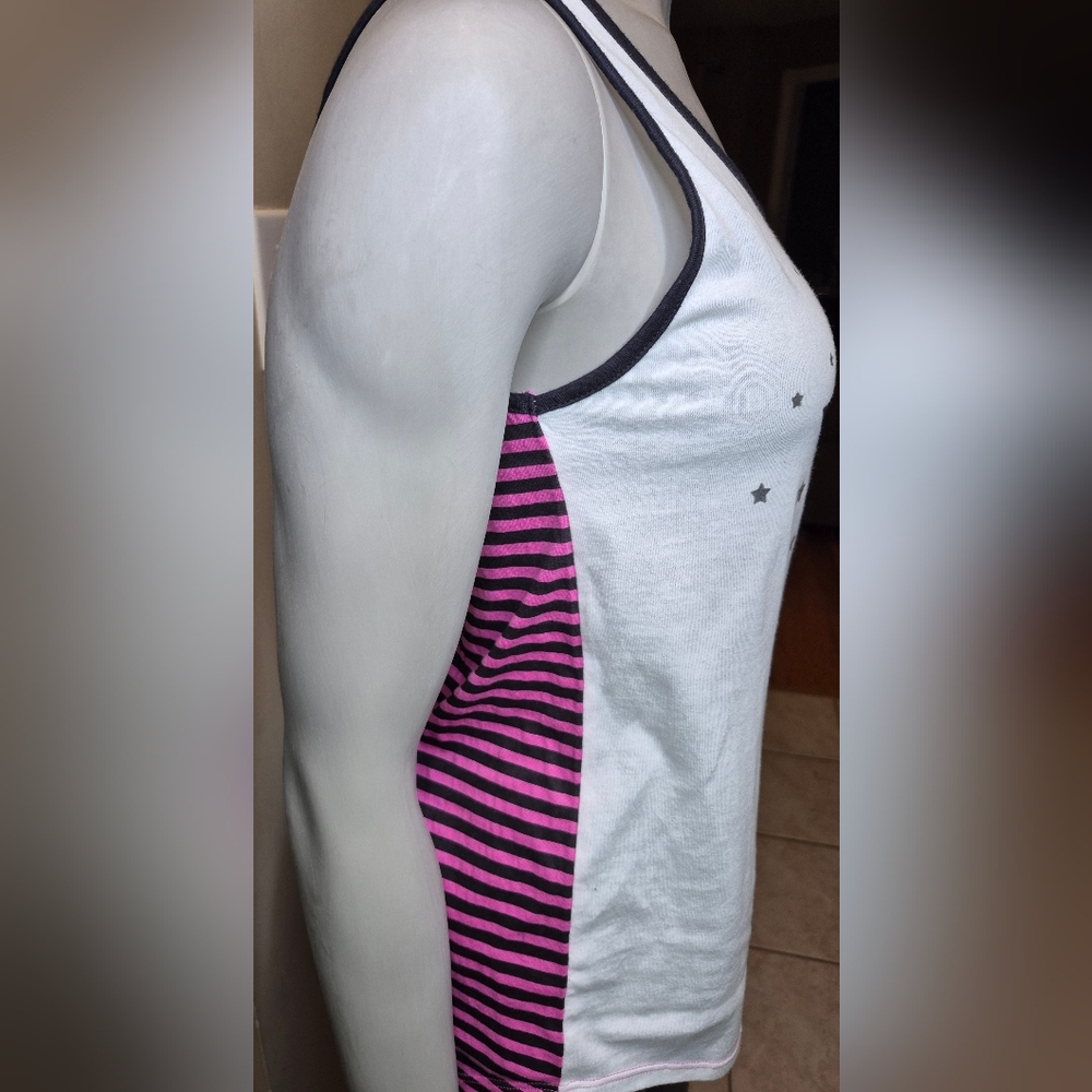 Rock Star Tank Top - White and Black - Picture 8 of 14